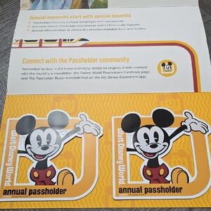 Walt Disney World Mickey Mouse Annual Passholder Magnet Set